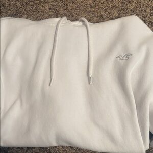 Hollister Men's Cream Hoodie